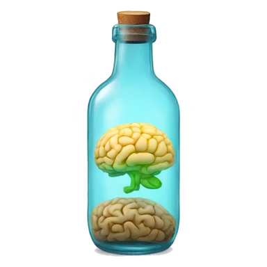 brain in bottle  sticker