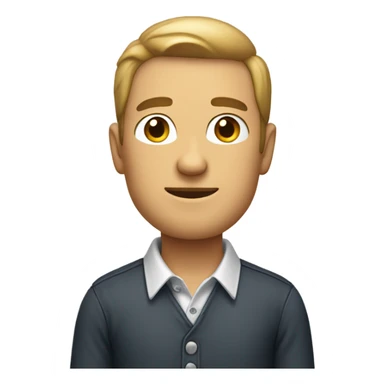 male in collared shirt sticker