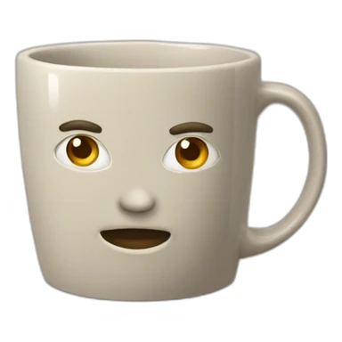 peronaje de una taza de ceramica sticker