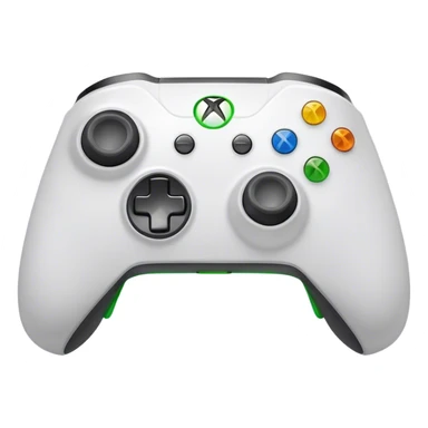 Clash of Clans aesthetic: Cinematic Playful Xbox Controller (Original Duke) Portrait Emoji, rendered in a 3D vector-style similar to standard emojis with minimal shading and bold, simplified shapes. A compact, distinct form with signature details, softly glowing with a modern gaming energy charm. Simplified yet unmistakably iconic, highly detailed and consistent, glowing with a soft radiance and high shine. Stylized with a touch of next-gen innovation and a soft glowing outline, capturing the essence of a beloved gaming relic with a friendly, playful manner! sticker