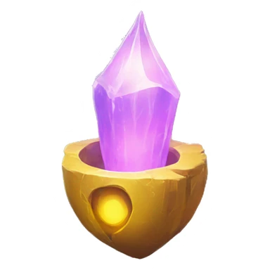 a glowing pure yellow magical artifact sticker