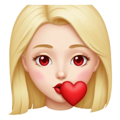 heart kiss face sticker