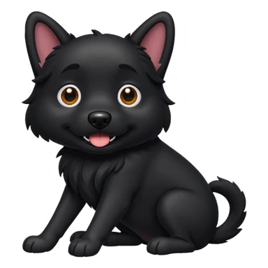 perro negro sticker