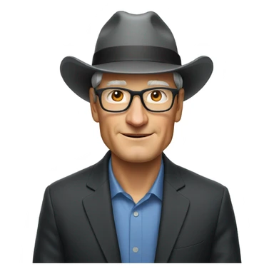Tim Cook with hat sticker