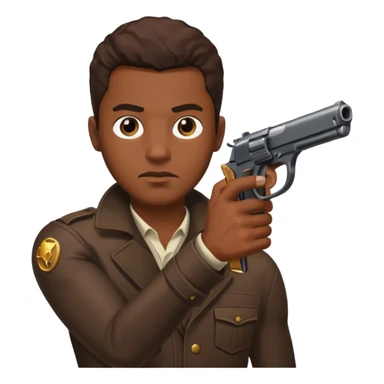 Black guy gun pointed at him sticker