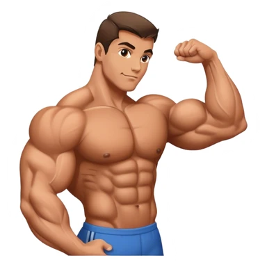 bodybuilder forearm exercise sticker