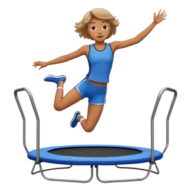 person jumping on trampoline sticker