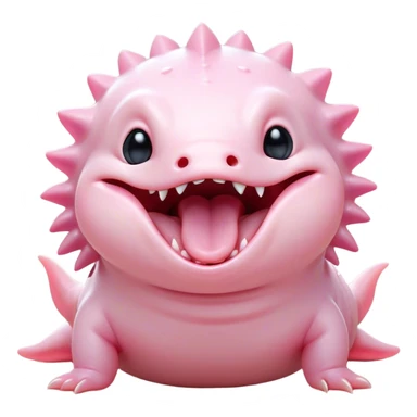 Cinematic Cute Yawning Axolotl Portrait Emoji, Head tilted slightly with a dramatic, wide-open yawn, showcasing smooth, pale pink skin with softly drooping feathery gills, eyes barely open in drowsy contentment, Simplified yet irresistibly adorable features, highly detailed, glowing with a soft, cozy glow, high shine, relaxed yet expressive, stylized with a touch of whimsy, bright and endearing, soft glowing outline, capturing the essence of a sleepy yet affectionate aquatic creature, so drowsy it feels like it could stretch out of the screen and curl up for a nap! sticker