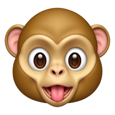 monkey sticking out tongue sticker