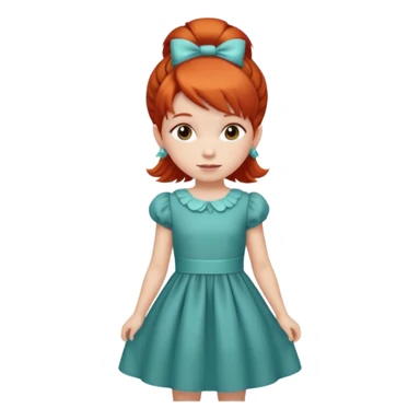 red girl kid with Bouffant sticker