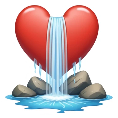 heart shaped - watterfall sticker