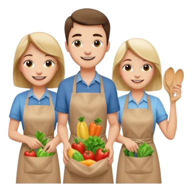 caucasian students bagging groceries sticker