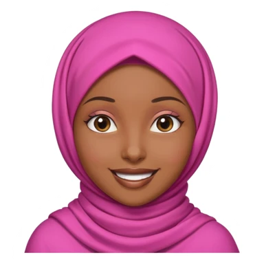 Brownskin black girl with pink hijab  sticker