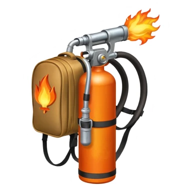 flame thrower with backpack sticker