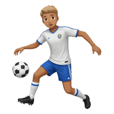 soccer player doing ball tricks sticker