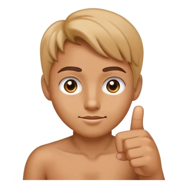 a cute face but straight the point the finger sticker