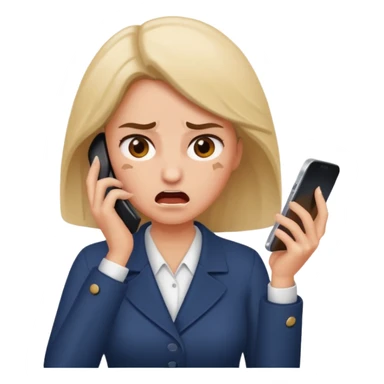 Woman slamming a phone down sticker