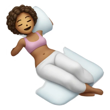 girl laying with heating pad on tummy sticker