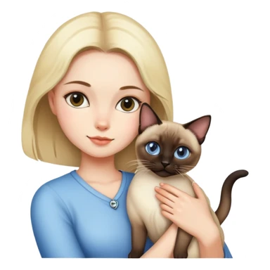 Girl holding a Siamese Cats sticker