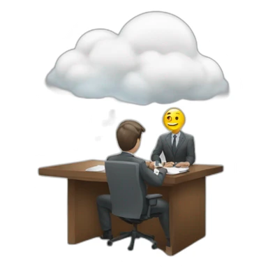 point d'interrogation dans un nuage sticker