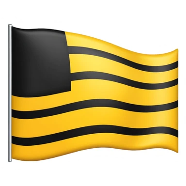 A flag emoji similar to German flag but replace color red with white sticker