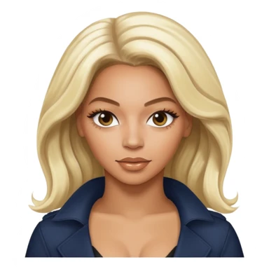 Beyonce with platinum blonde hair sticker