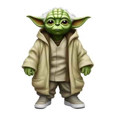yoda in air jordan  sticker