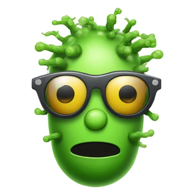 A bacteria with sunglasses sticker