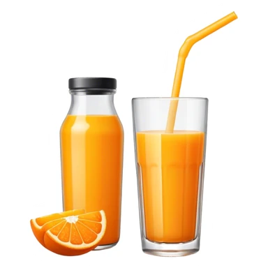 Orange juice bottle sticker