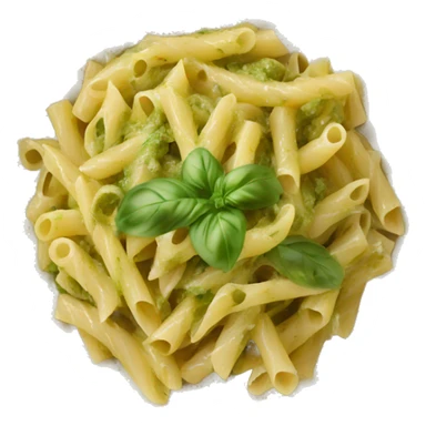 Plate bowl of pesto pasta sticker