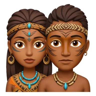 primitive couple sticker