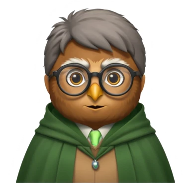owl professor in green cloak university sticker