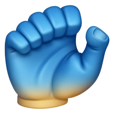 Give me a punching emoji with a blue gradient and transparency, No face, just a fist sticker