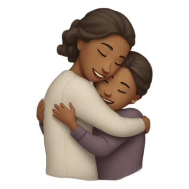 Sister hugging sticker
