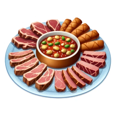 meat plate, with sparkles sticker