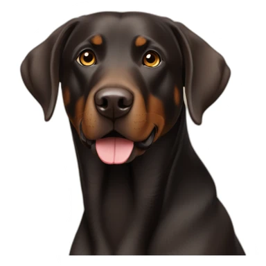 Brown labrador crossed with beauceron sticker