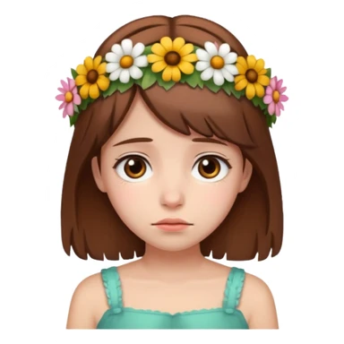Sad cute girl  sticker