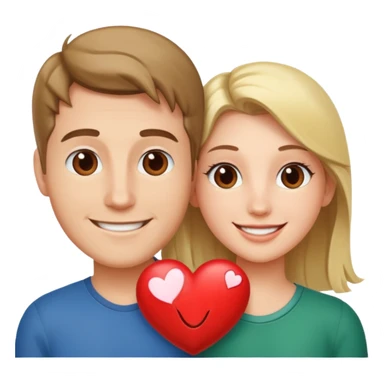 Stranger things Steve and Robin with a heart inbetween sticker