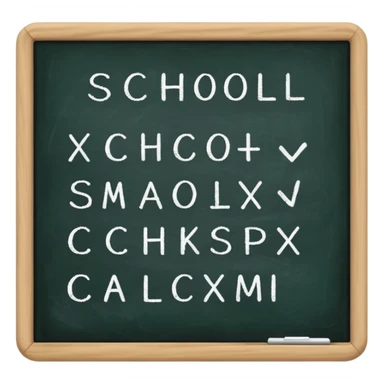 black board whith white words : school sticker