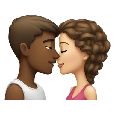 Boyfriend and girlfriend kissing sticker