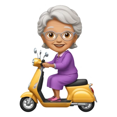 Granny on a fast scooter sticker
