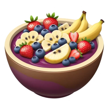 acai bowl with fresh fruit, inspired by Western Sydney, vibrant emoji style sticker