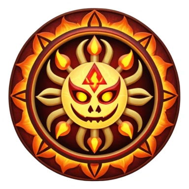 Ancient sigil radiating lustful energy, infernal erotic magic sticker