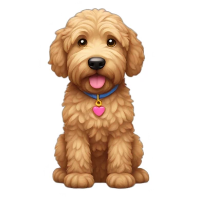golden doodle crossing arms sticker