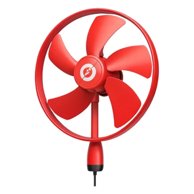red electric fan sticker