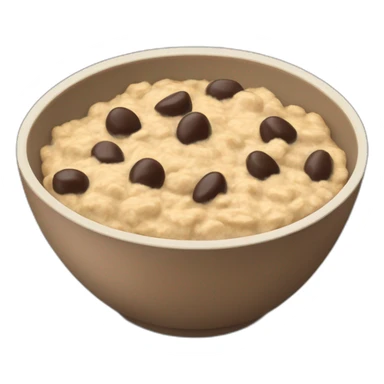 oatmeal bowl with chocolate chips sticker