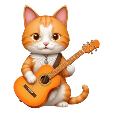 Cat with a guitar  sticker