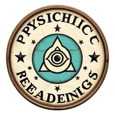 Vintage “psychic readings” sign sticker