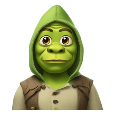 shrek in a frog costume sticker