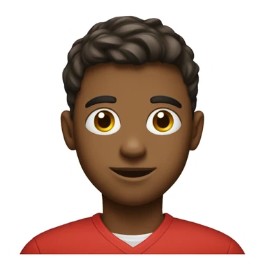 student wearing a red shirt with a white Rutgers on it sticker